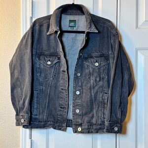 Wild Fable Womens Faded Black 100% Cotton Button Up Jean Jacket Size XS